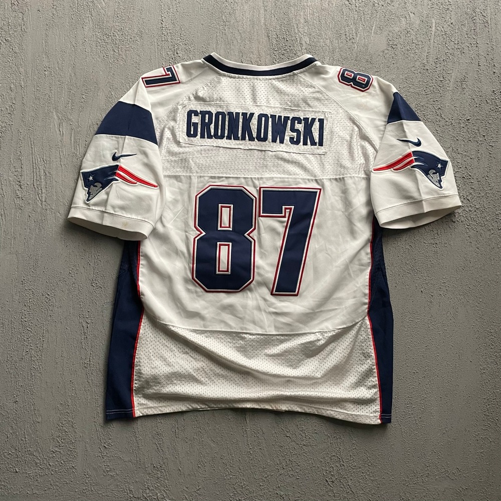 Vintage Rob Gronkowski Patriots Football Jersey Mens Medium White 2010s Nike